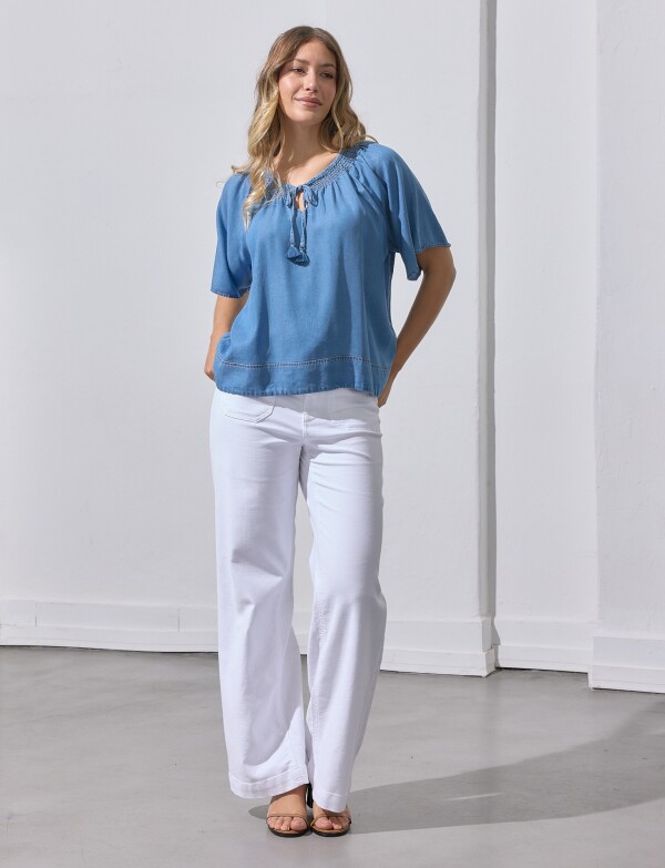 Blusa Punto Smock JEAN