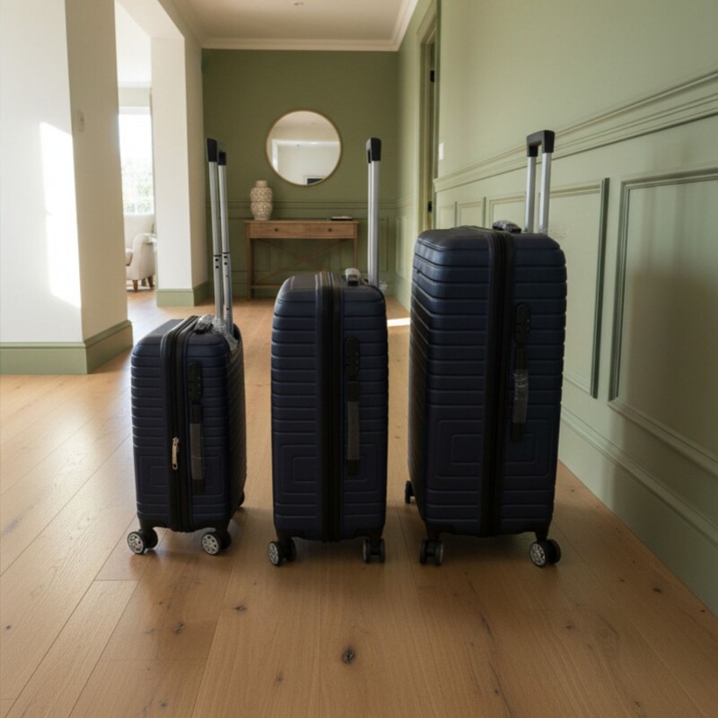 Set de 3 Valijas de Mano Rígidas Azul