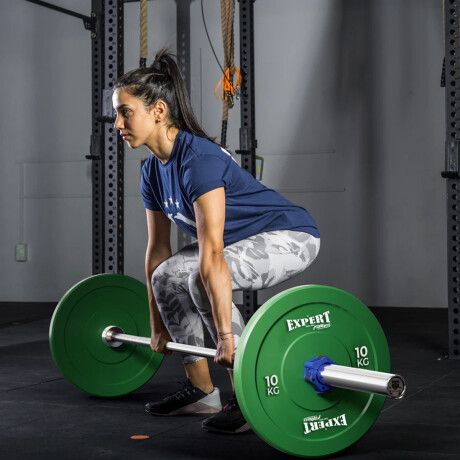 Disco Olímpico 10Kg Expert Revestido En Goma C/ Aro Metal Pesa P/ Barras Fit014006-10k