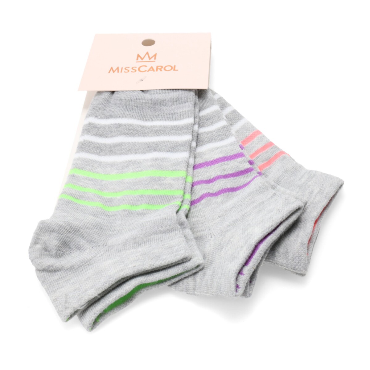 Medias de Mujer Miss Carol Media Neon pack X3 - Gris Fluo 