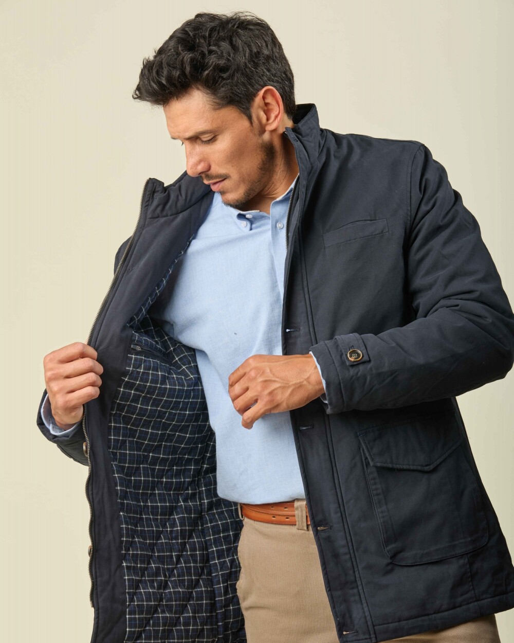 Campera Bristol Algodón Azul Marino