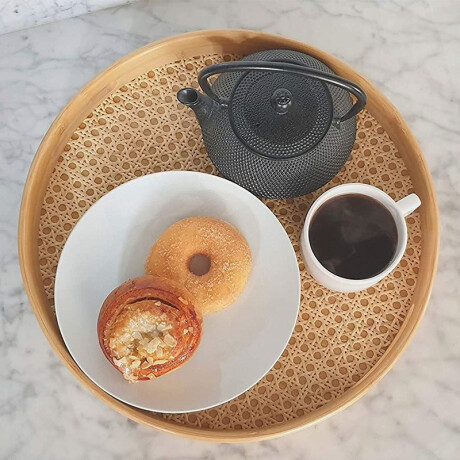 Bandeja Redonda en MDF y Simil Rattán Bandeja Redonda en MDF y Simil Rattán