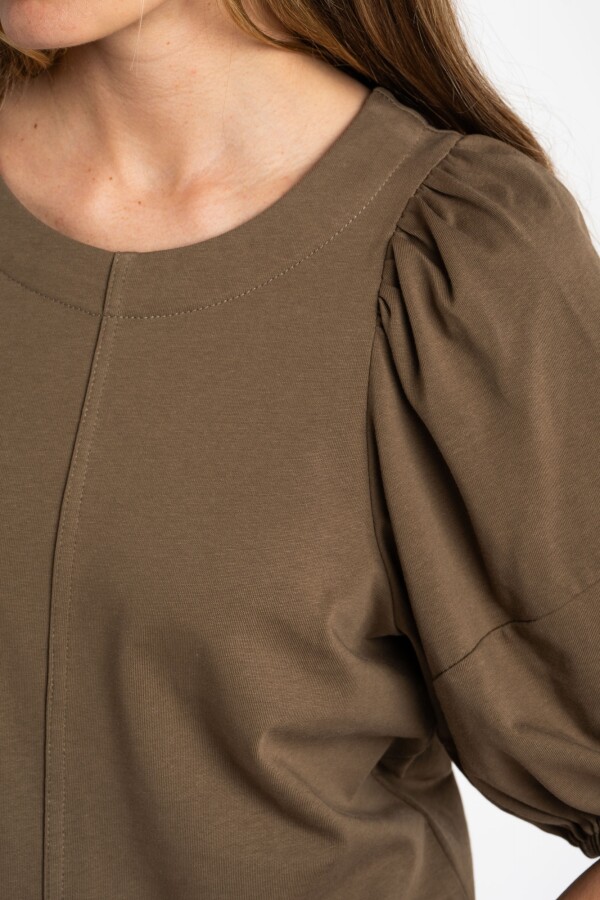 Remera Algodón Manga Globo Safari