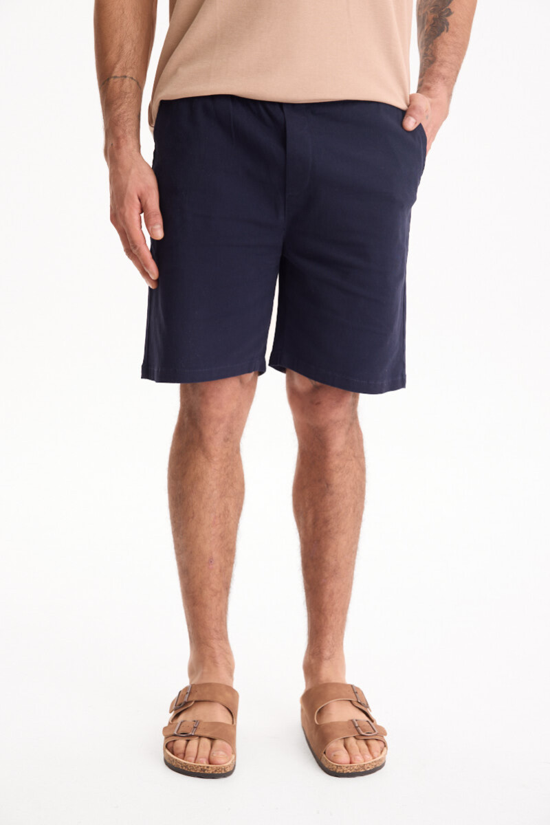 Bermuda De Gabardina Chroma Azul