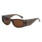Lentes De Sol De Policarbonato Cuadrado Anitta Amarillo/Negro