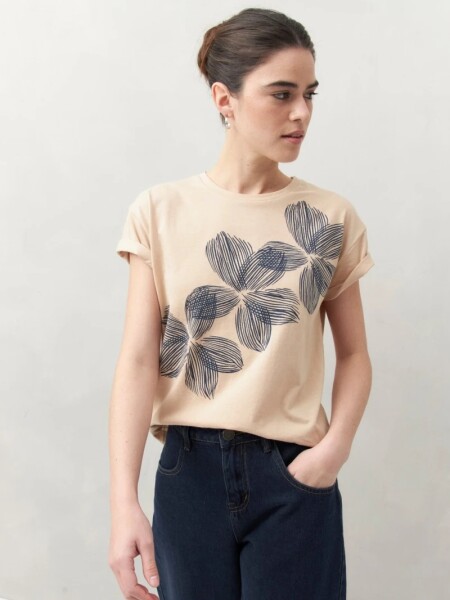 T-SHIRT D.CASSIN COLIRA BEIGE