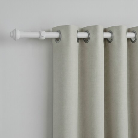 Barrote cortina de metal 1,5 m + 2 Soportes BLANCO