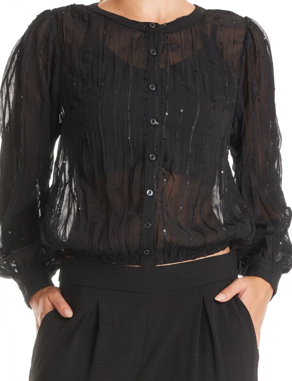 Blusa Traslucida NEGRO