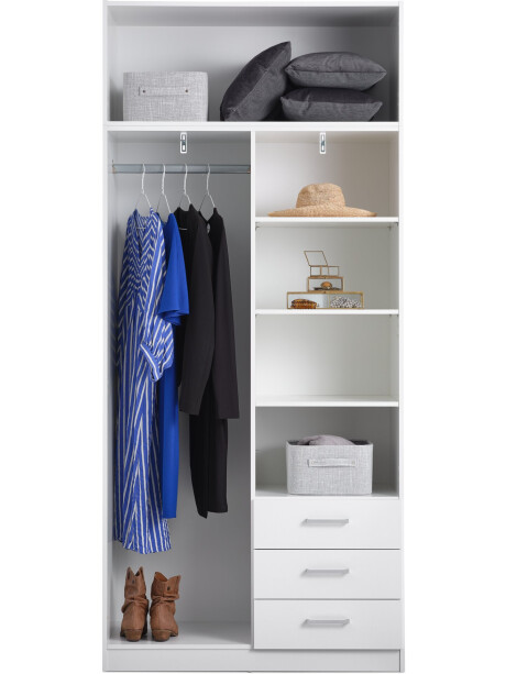 Armario FANDRUP 97x176 2 puertas 3 caj blanco Armario FANDRUP 97x176 2 puertas 3 caj blanco