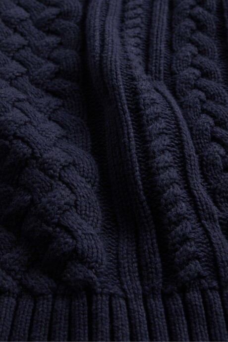 Buzo Cable Heavy Hombre New Navy