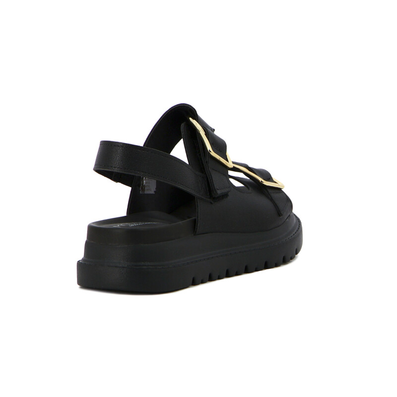 Modare Sandalia Dama Dos Trias C/ Hebilla Y Pulsera Negro