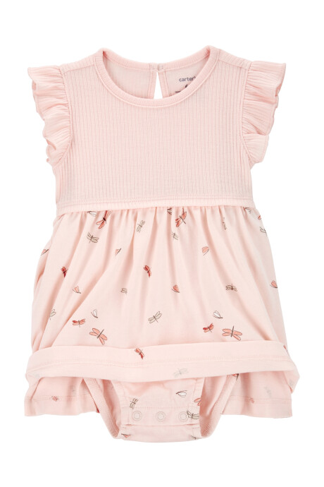 Set dos piezas de algodón, vestido y saco, diseño libélula Set dos piezas de algodón, vestido y saco, diseño libélula