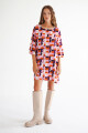 VESTIDO GEO FUCSIA