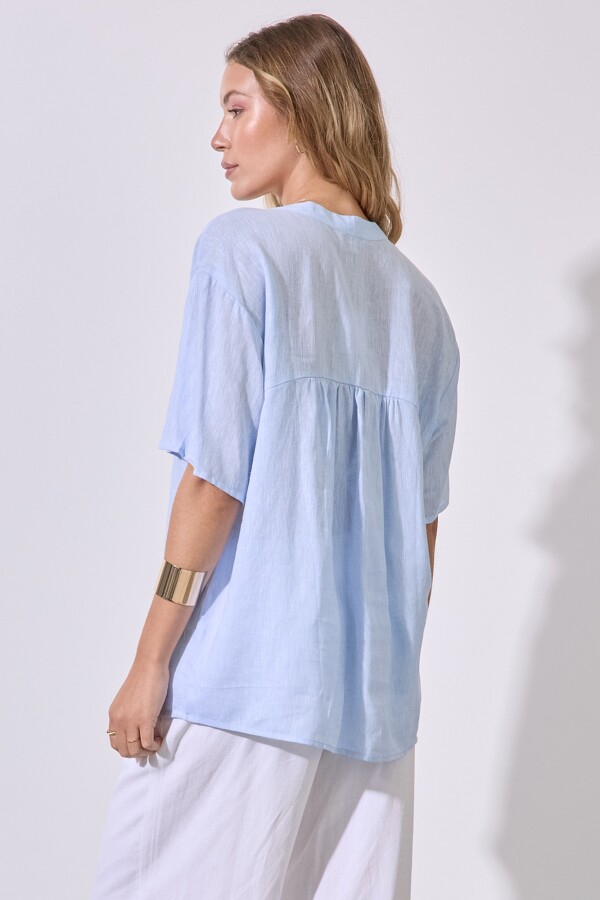 Blusa Lino CELESTE