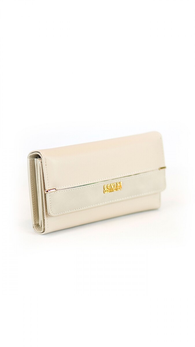 BILLETERA COVERI LARGA - BEIGE 