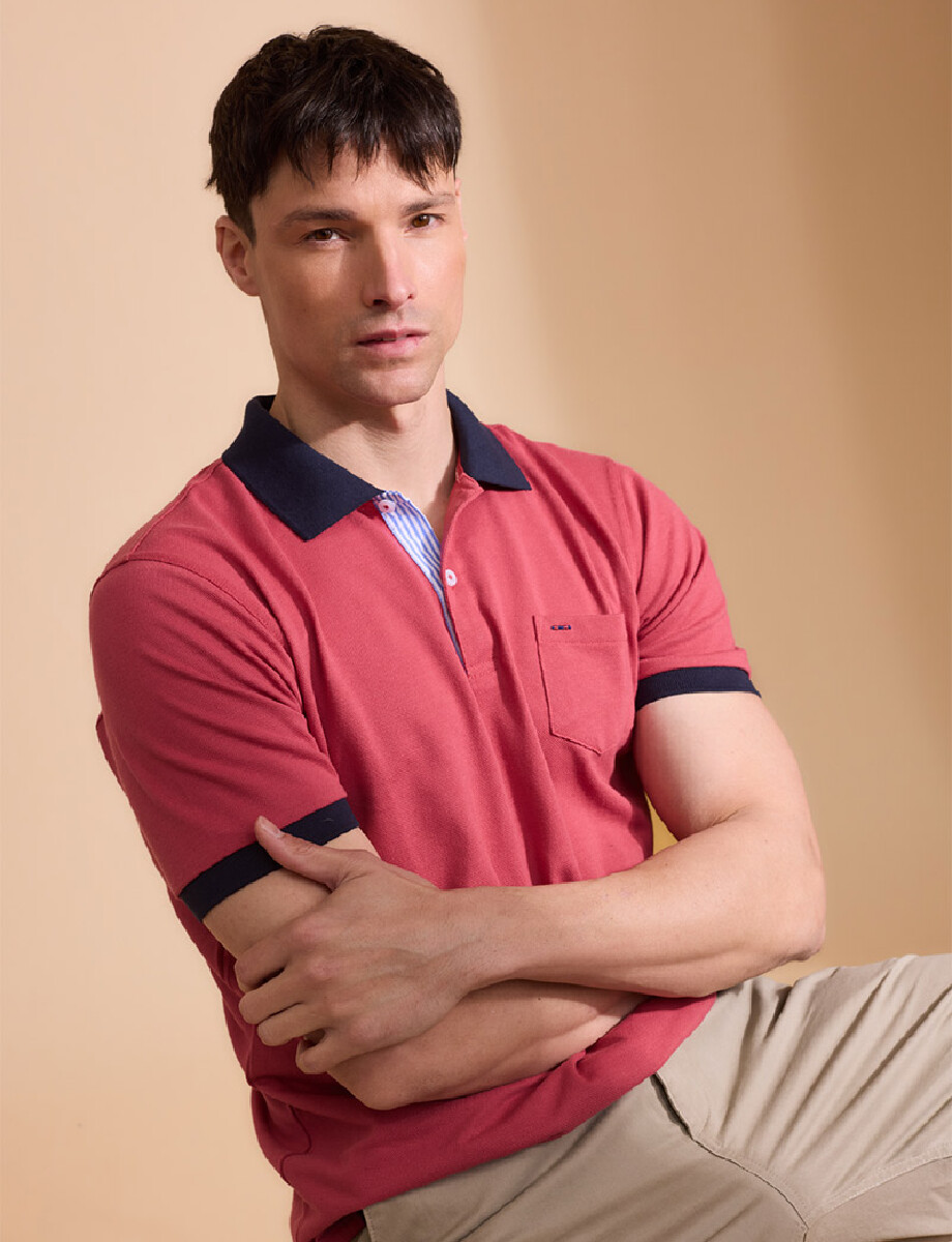 520753 REMERA HARRINGTON LABEL Coral