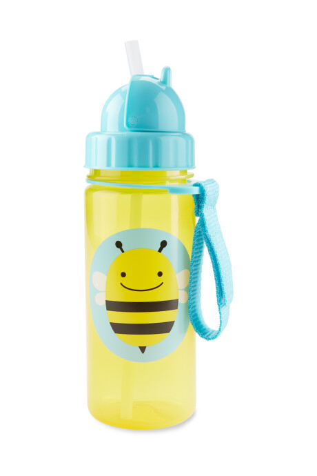 Botella con sorbito diseño abeja Sin color