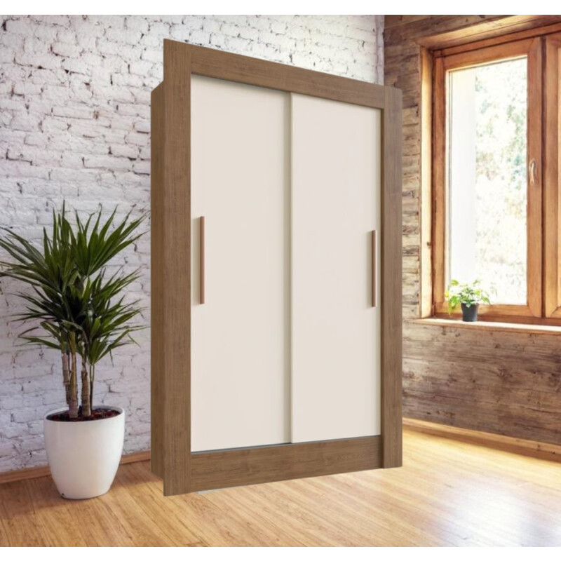 Ropero Placard 2 Puertas Corredizas Dormitorio Marrón