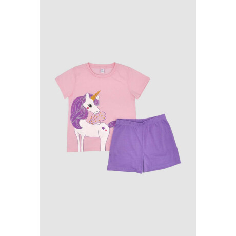 Pijama infantil unicorn Lilac