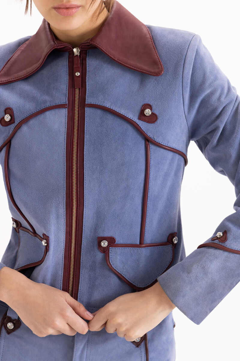 CHAQUETA ROSE Celeste