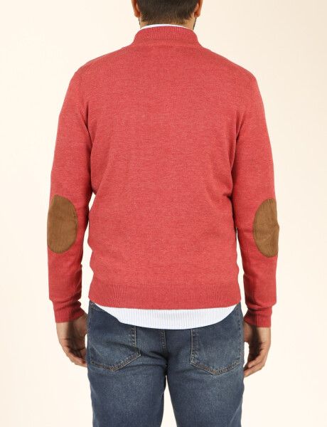 Sweater Medio Cierre Harrington Label Coral
