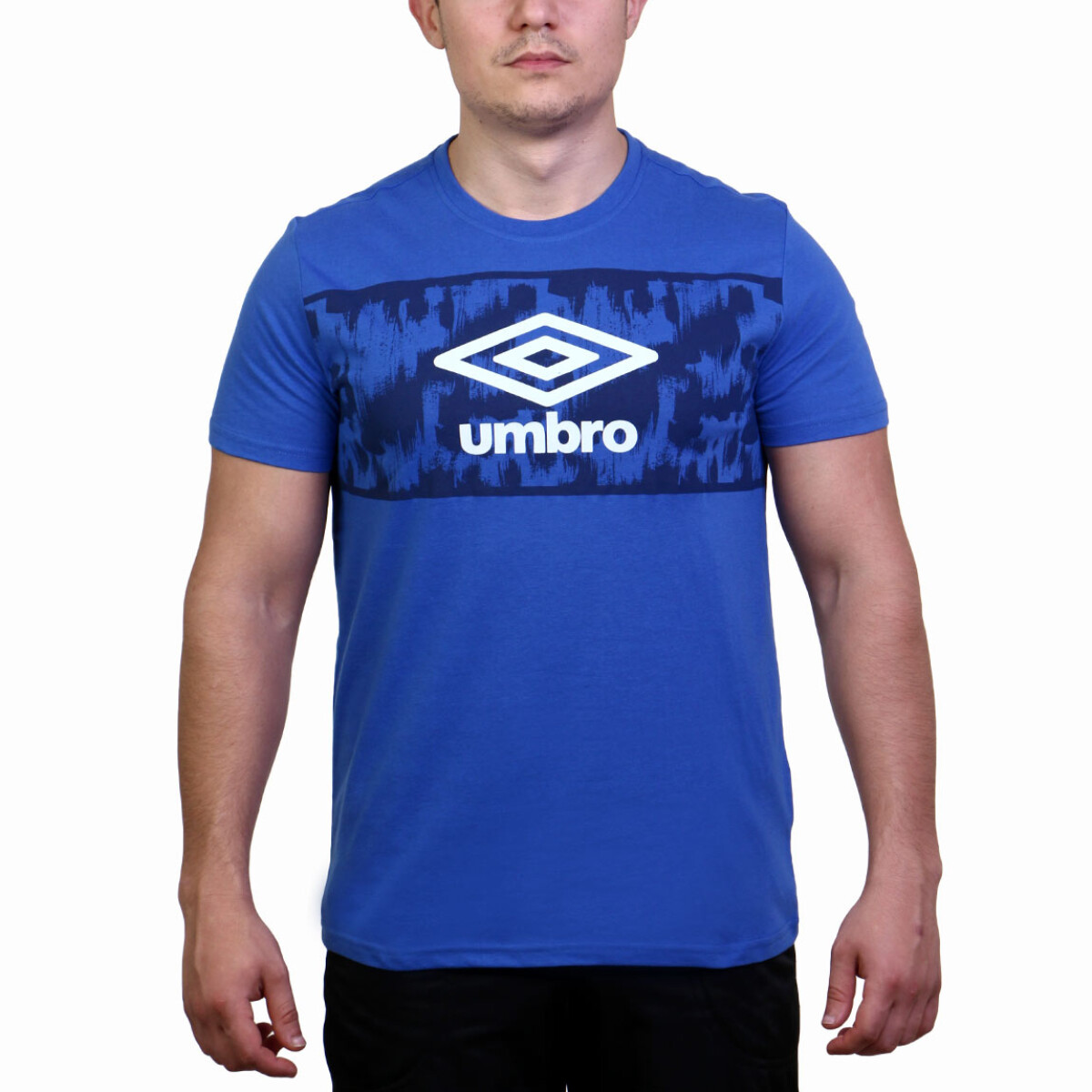 Umbro T-shirt Stripe Hombre M/c - Azul 