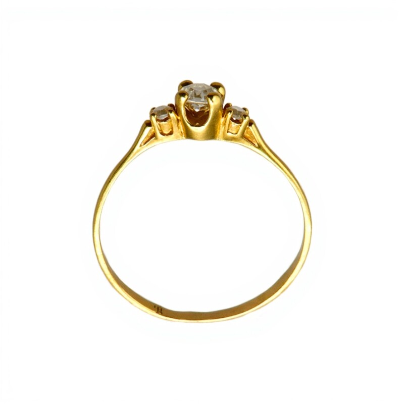 Anillo Trilogy-Oro bajo-Piedra Zirconia-AN8092 conpiedra