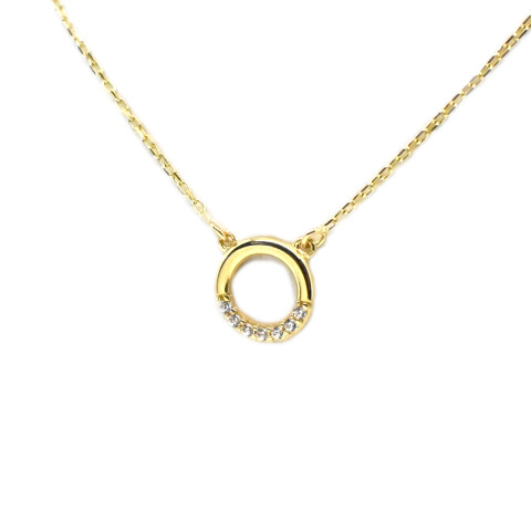 Cadena en Oro 9 Kilates con Colgante y Zirconias Cadena en Oro 9 Kilates con Colgante y Zirconias