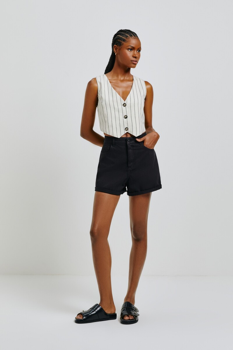 SHORTS FEM - PRETO ESCURO 