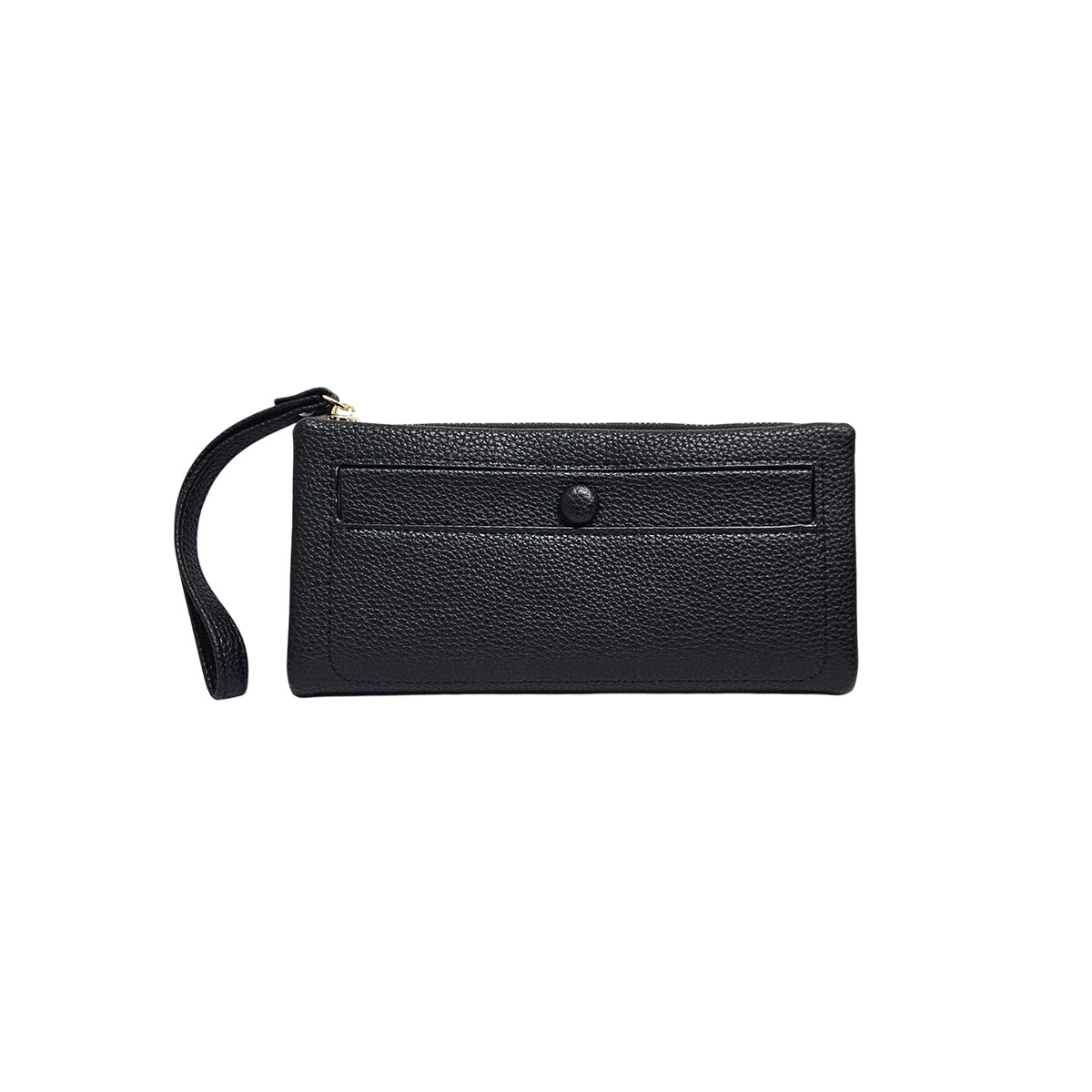 Billetera cuerina con colgante - 10x19cm - Negro 