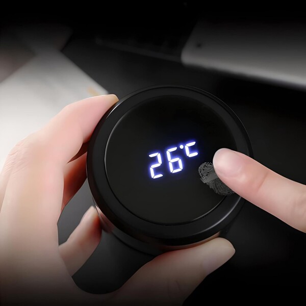 Botella Térmica Acero Inox Termo Táctil Sensor Temperatura Color Variante Negro