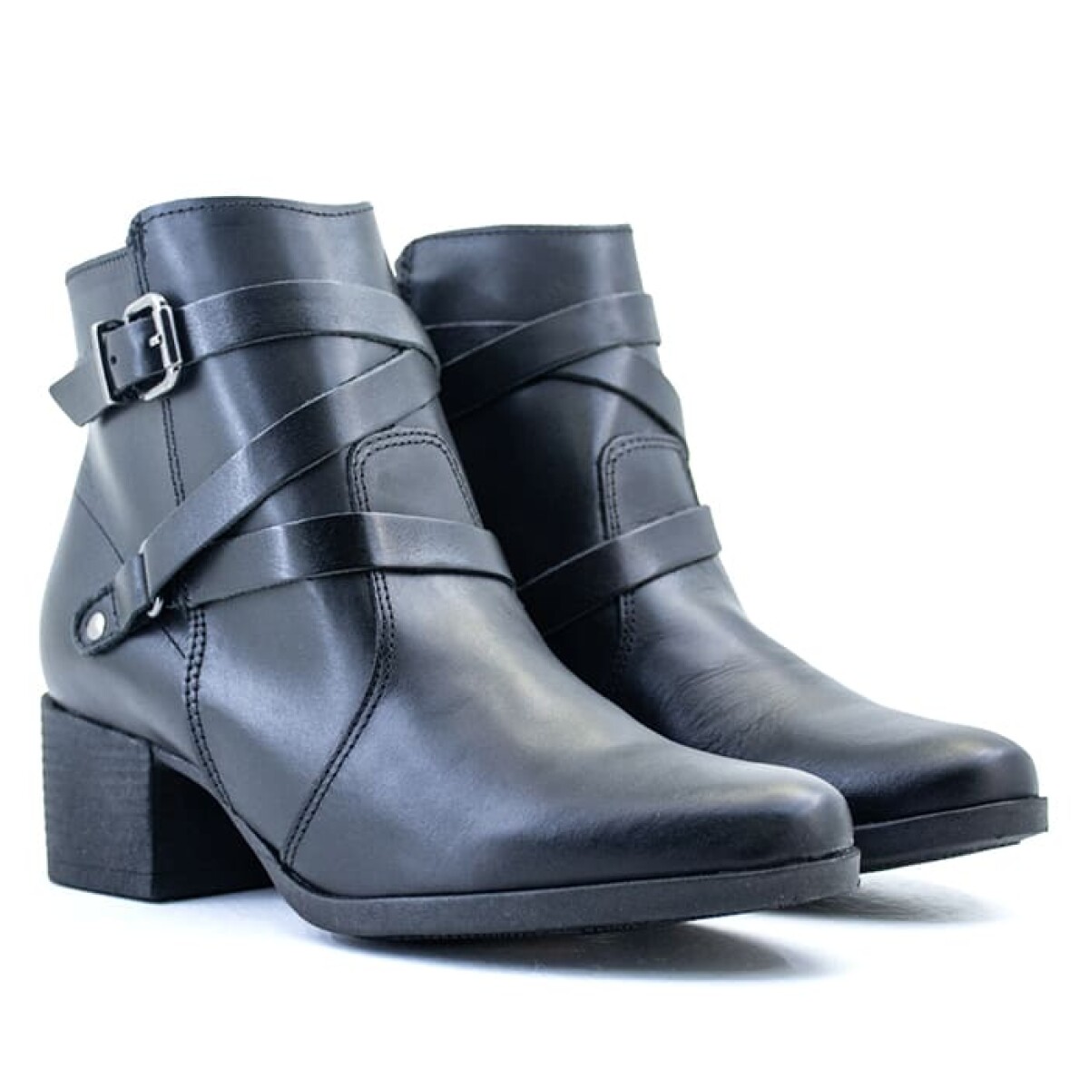 Bota Country con Hebillas de Mujer - C709 - Negro 