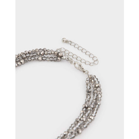 Collar Corto Con Mostacillas Dorado