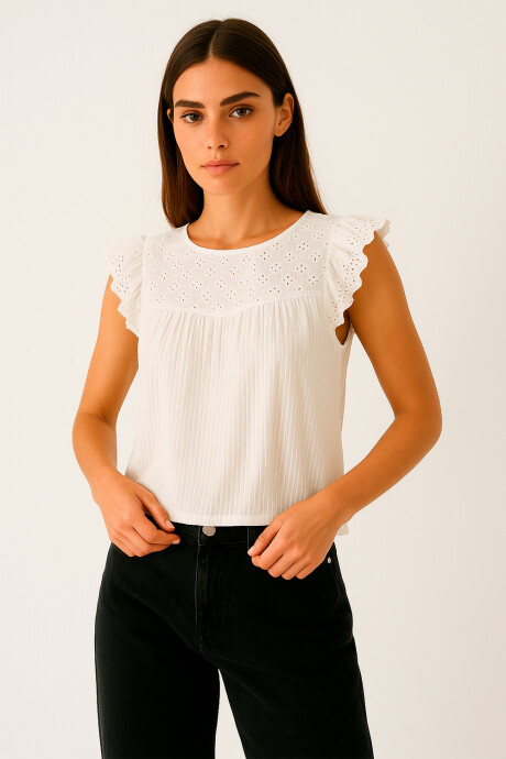 Blusa Pilos Blanco