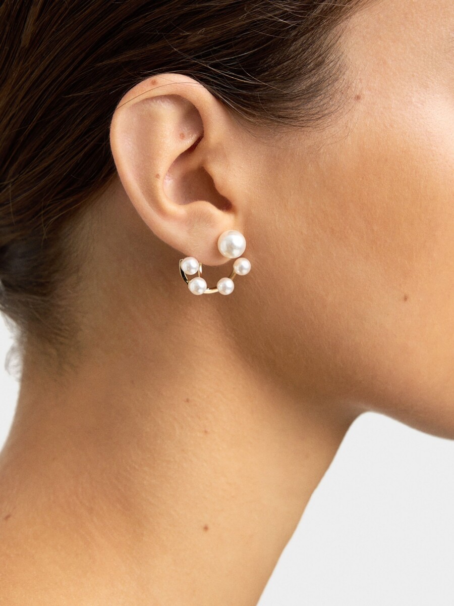 Pendientes Earjacket Con Perlas blanco