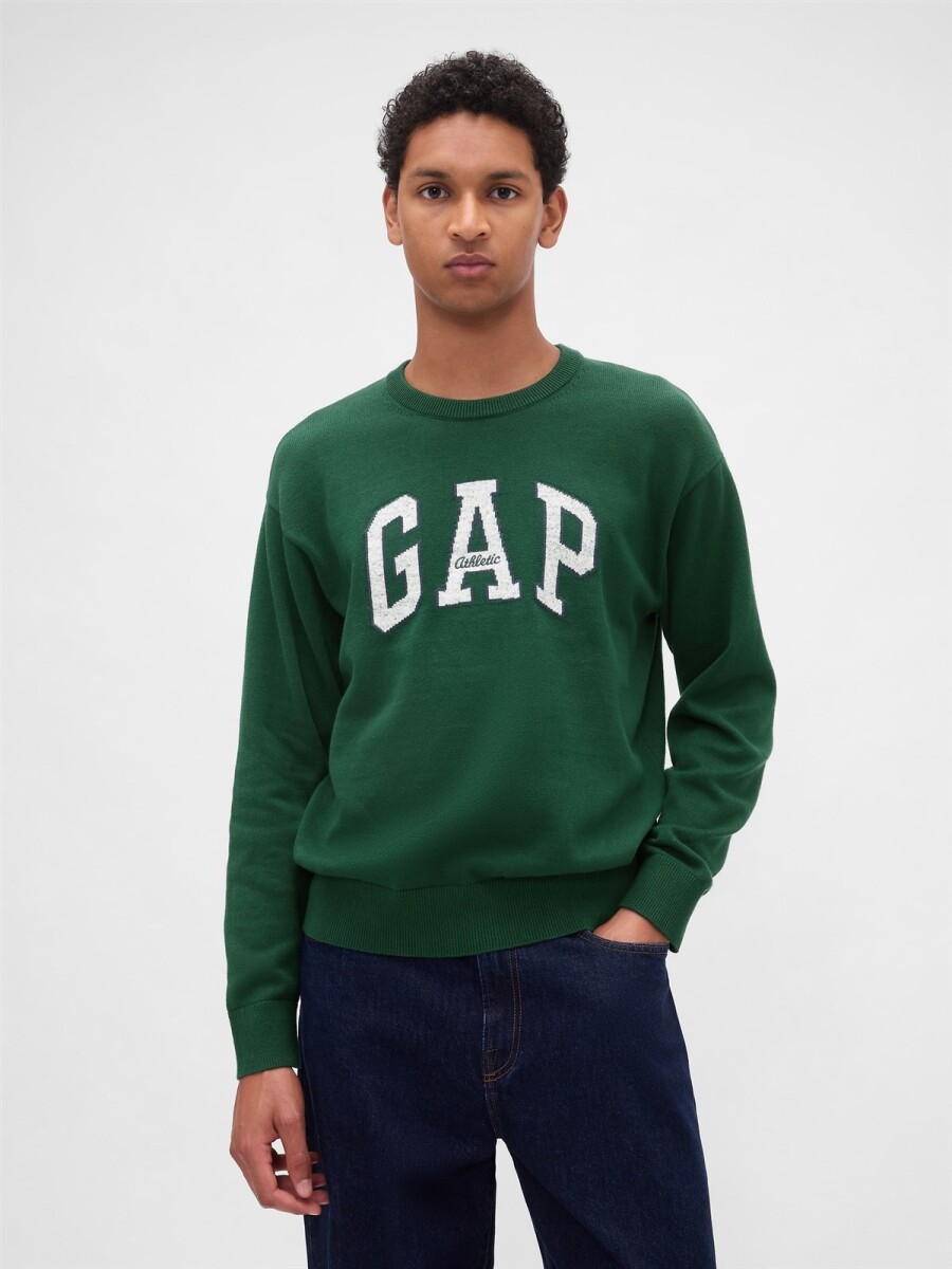 Buzo Logo Gap Hombre - Evergreen Glamour 