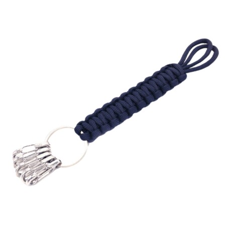 Llavero paracord varios enganches Azul