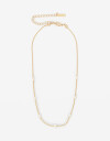 Collares Cortos Perlas Choker Con Perlas - Blanco Crema