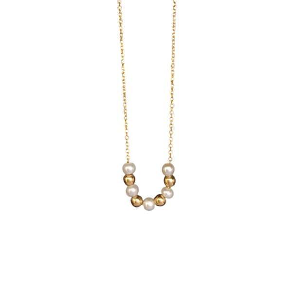 Conjunto Perlas-Oro bajo-Con Perla-CJ8003 conperla