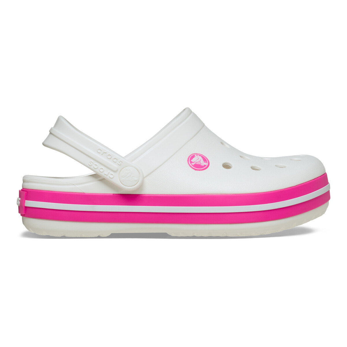 Zuecos Crocs Band Clog Kids C de Niños - 207005 - Blanco-rosado 