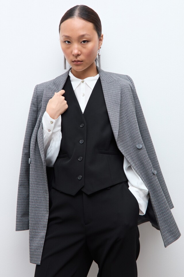 Chaleco sastrero negro