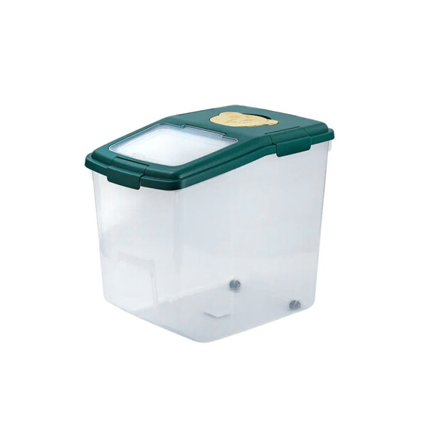 Contenedor Racion Comida Transportador Anti Humedad Ruedas Variante Color Verde