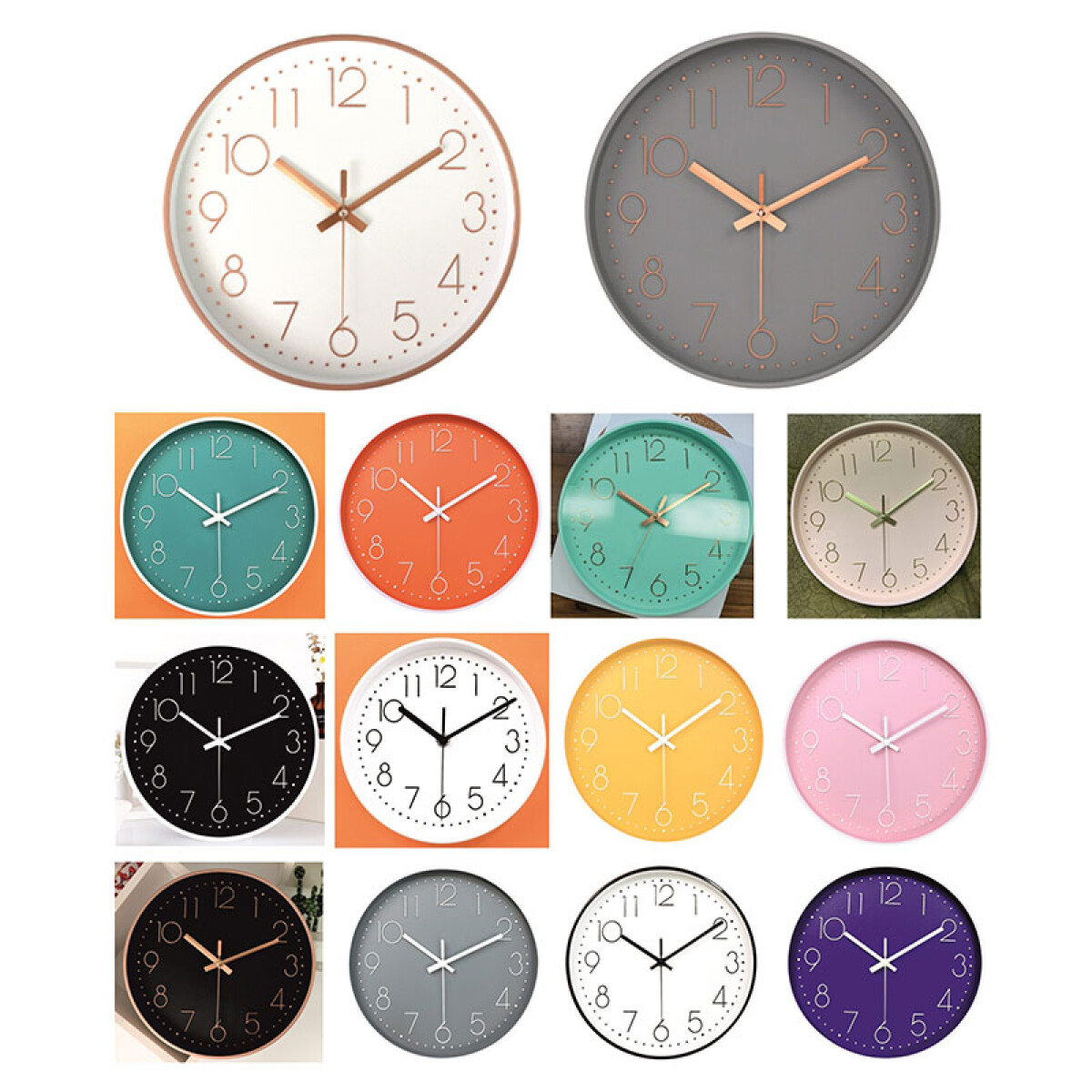 Reloj de pared distintos colores 30cm - Reloj De Pared Distintos Colores 30cm 