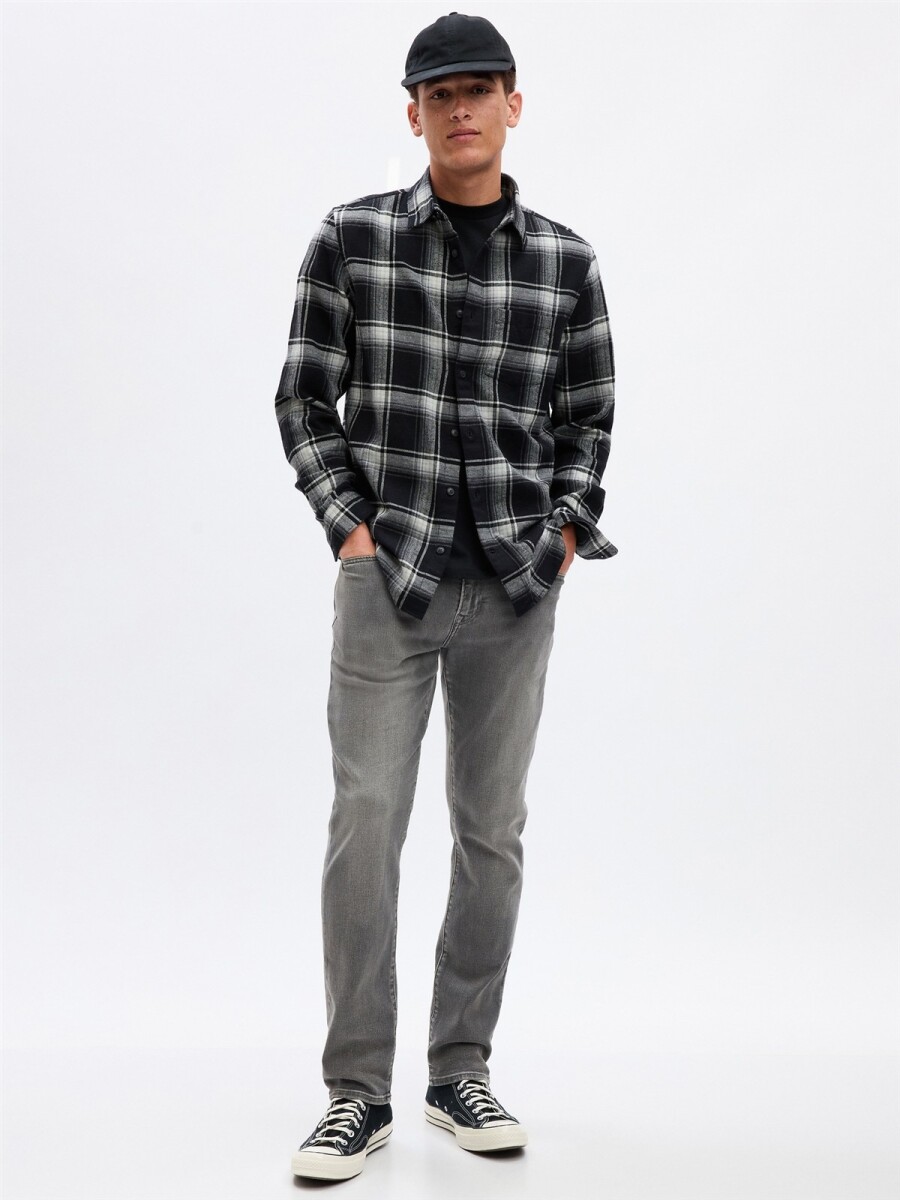 Jean Slim Soft Hombre - Grey Wash 