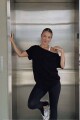Polo Oversized Tee Mujer Black