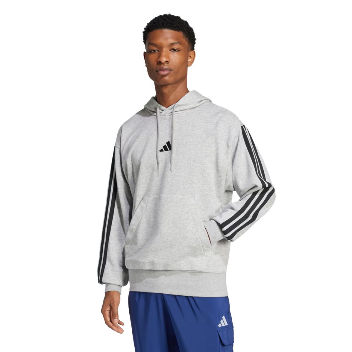 CANGURO ESSENTIALS 3 STRIPES FRENCH FLEECE HOODIE - ADIDAS 