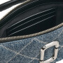 MARC JACOBS -THE QUILTED DENIM SNAPSHOT CONVERTIBLE SHOULDER BAG Azul