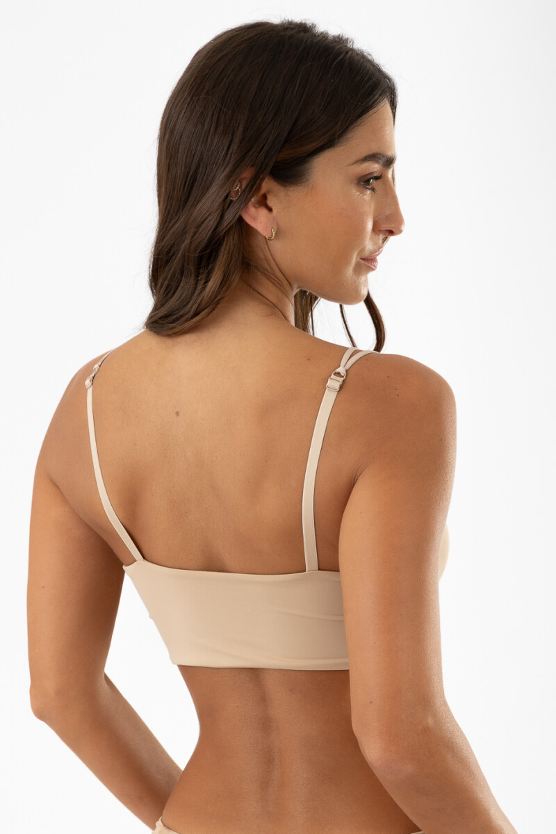 Top microfibra copa removible sacks Marron