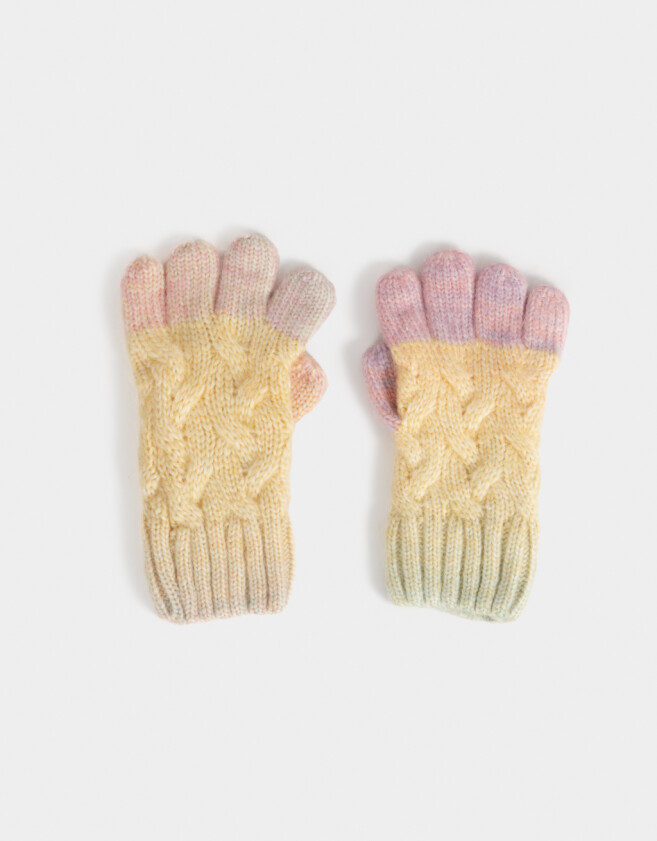 Guantes Infantiles Guantes Tejidos Degradé - Combinacion Arcoiris