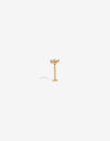 Bijouterie Vs Strass Piercing De Titanio Con Flor Strass - Dorado